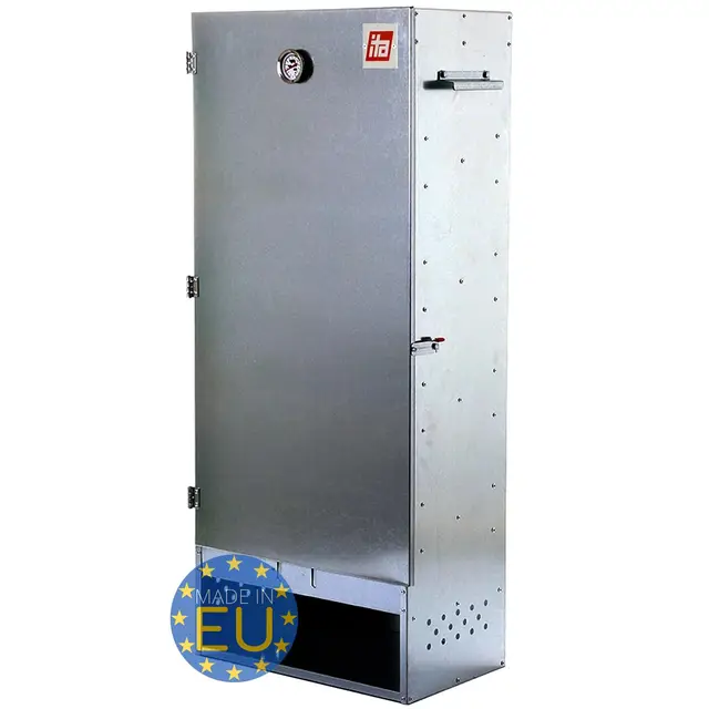 ITA Fumoir 7003 111x29x47 cm - Armoire de fumage premium avec thermomètre et accessoires - Métal galvanisé, Résistant à la corrosion, Durable - Fumoir pour viande, poisson, fromage