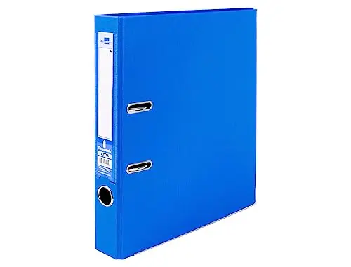 Liderpapel 932059 Documenta Classeur Levier Carton Rembordé PVC 1,9 mm Dos 52 mm Rado Métallique Bleu