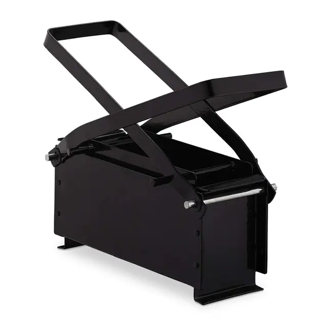 Relaxdays Presse briquette de Papier, Acier; pour Blocs, Manuel, comprimer, HlP 12x26x9cm, Noir