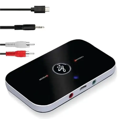 Adaptateur Bluetooth Récepteur, Émetteur 5.0 Transmetteur 2 en 1 avec Sortie 3,5mm Adaptateur/Convertisseur Bluetooth Audio RCA