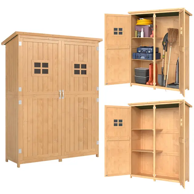 Outsunny Abri de Jardin Bois