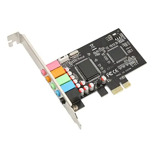 Carte Son PCI, PCIE 5.1 Carte Son pour Ordinateur 6 Canaux Surround Sound 24bit 48KHz Carte Son Interne avec Interface PCI Express pour Karaoké Home Cinéma Jeux 3D
