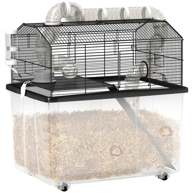 pawhut cage hamster 2 niveaux