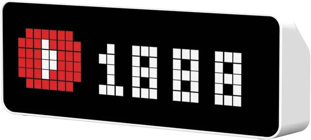ULANZI TC001 Smart Pixel Clock, Horloge Smart Pixel de Bureau avec Social Media Follower Counter, Horloge Smart avec Météo, Simulateur AWTRIX, Pixel Art Display Gaming Watch
