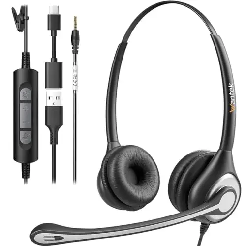 Wantek SSSC-2 Casque USB Filaire