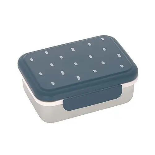 Lässig Enfant Boîte à goûter en acier inoxydable Boîte à déjeuner Durable Jardin d'enfants École/Happy Prints midnight blue
