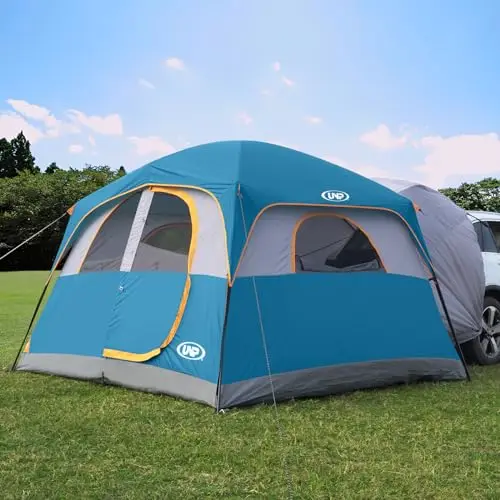 UNP Tente SUV pour Camping, 6 Personnes, Tente de hayon pour extérieur, Tent Facile à Installer avec Pare-Pluie, 3 x 2,7 x 2 m