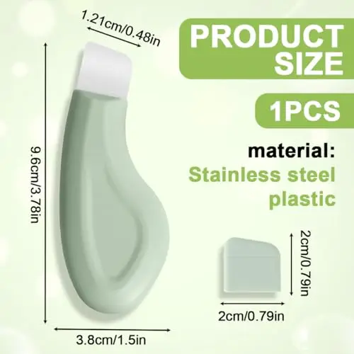 1 Pcs Extracteur de Points Noirs en Silicone - Tire Comédon pour Visage et Nez, Nettoyage Profond et Doux, Spatule Professionnelle pour Pores, Compact et Facile à Utiliser (Vert)