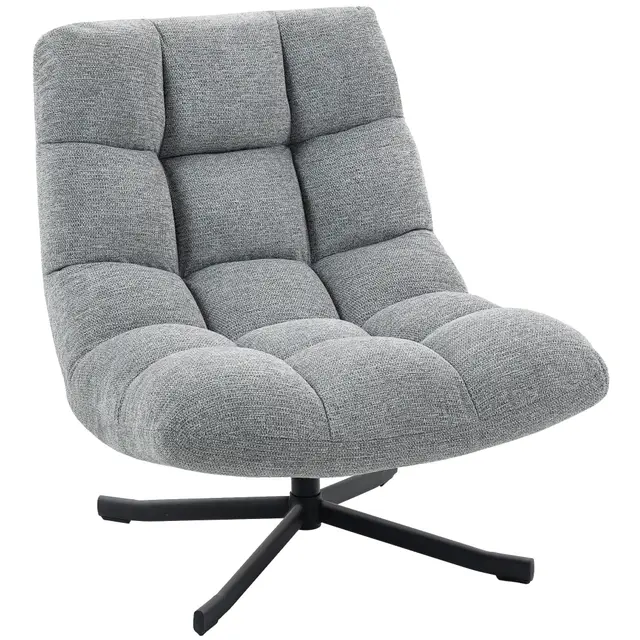 homcom fauteuil pivotant chenille