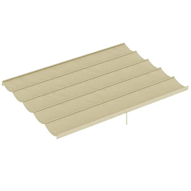 Outsunny Toile de Toit pour pergola tonnelle rétractable de 4 x 3 m - Toile Uniquement 350 x 260 cm Beige