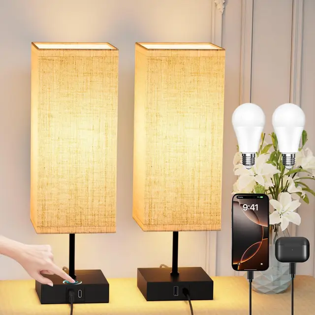 Miootly Lampe de Chevet Tactile Lot de 2
