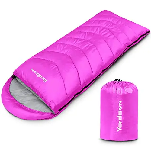 Sac De Couchage Adulte Enfant, Sac de Couchage Compact de Camping et Randonnée 3-4 Saisons Hiver l'été Sleeping Bag Leger Imperméable pour Interieur Extérieur