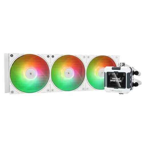 TR Thermalright FW360 White ARGB Liquid CPU Kühler, 2,4-Zoll-IPS-LCD-Bildschirm mit 320x240 Auflösung-Magnetisch, DIY-Bildschirmthema, für AM4 /AM5, LGA1851/1700/115x
