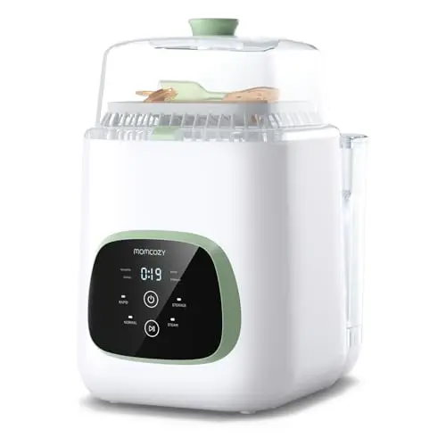 Momcozy Bottle Washer Nettoyeur de bouteilles le plus rapide avec haute pression de 2,2 kPa, 99,9% de germes éliminés, cycle rapide de 19 minutes, pour toutes les marques de bouteilles