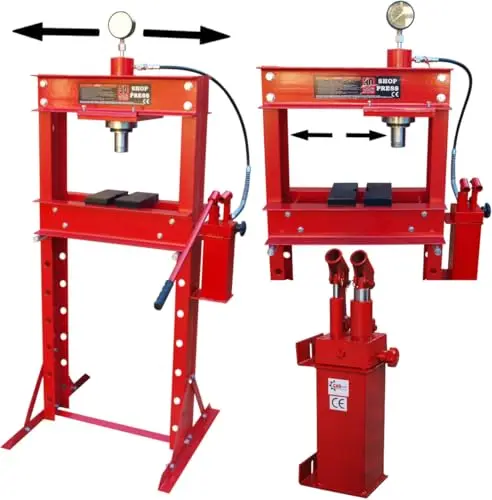 Carmax Presse d'atelier hydraulique 30 tonnes avec 2 pompes hydrauliques Presse à cadre 30 000 kg