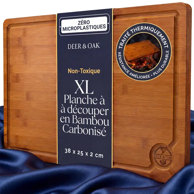 Deer & Oak Planche à découper XL en bambou