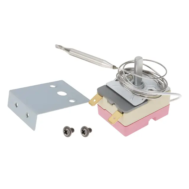Thermostat pour Friteuse 16 A/250 V Broche de 5 Mm pour Friteuse de Table 50-200 °C 24 X 35 X 43 Mm