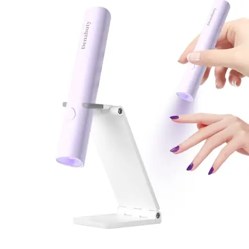 Lampe U V Ongles Gel, Denabuty Mini Lampe UV LED 3W Sans Fil, Séchoir à Ongles Efficace et Rapide Professionnel avec USB Rechargeable Portable pour Gel Pose Americaine, Vernis Semi Permanent Violet