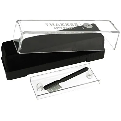 THAKKER Soft Brush - Brosse à disques Antistatique avec Tampon en Velours et Brosse à Aiguilles Incluse