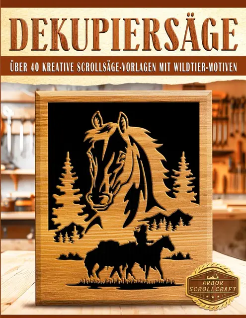 Dekupiersäge: Über 40 kreative Scrollsäge-Vorlagen mit Wildtier-Motiven