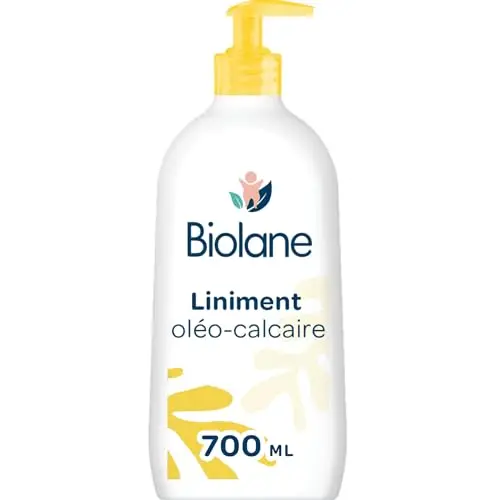 BIOLANE – Liniment oleo calcaire Bébé – Nettoyant sans rinçage – 99% Origine naturelle – Peaux Sensibles - Nettoie et protège le siège du bébé – 700ml – Fabriqué en France