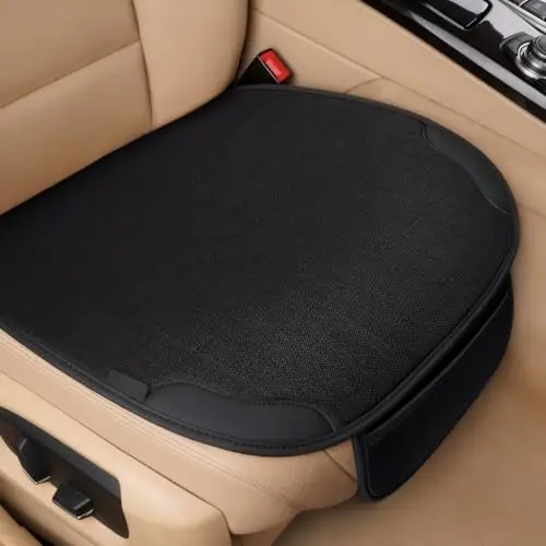 Coussin de Siège Auto Universel 51x50cm – Housse Antidérapante pour Siège Avant,Respirant et Confortable,Couvre-Siège Auto au Style Moderne,Accessoires Voiture pour Plus de Confort