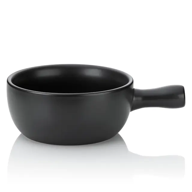kela Casserole à Fondue en céramique, Casserole de Rechange pour Le Set à Fondue au Fromage Natura, caquelon Casserole à Fondue au Fromage Ø 22,5 cm, réfractaire, Noir