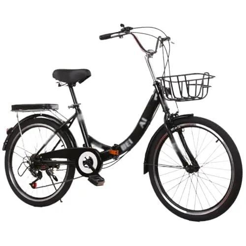GLSQBVRP Vélo Pliant Urbain 21 Vitesses
