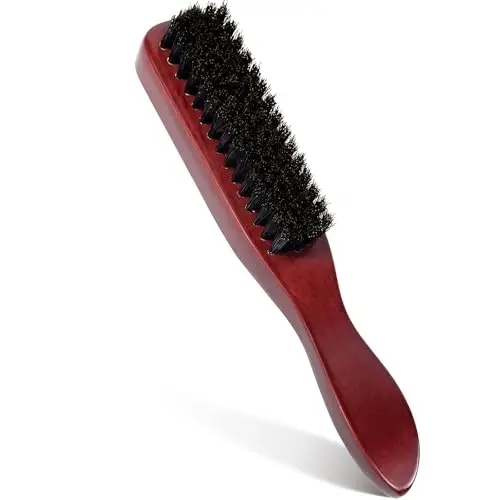 Qufiiry Brosse Poils Sanglier, Brosse Plaquage Cheveux, pour Femmes Hommes, Cheveux Épais, Ondulés, Secs ou Abîmés, et Enfant à Démêler et Coiffer
