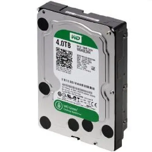WesternDigital Disque dur 4 To WD40EZRX Green SATA3 3,5" interne, jusqu'à 7200 tr/min, mémoire tampon : 64 Mo