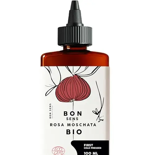 Huile de Rose Musquée Bio - 100% Pure - Huile Anti-âge, Visage, Peau, Cicatrices et Vergetures - Riche en Vitamine C, Omégas 3, Vitamines E + A (Retinol) - 100ml