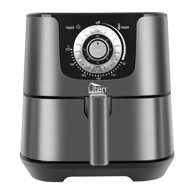 Friteuse Sans Huile, Uten 5.5L Friteuse à Air, 1700W Air Fryer -2 à 8 Personnes, Minuteur, Paniers Antiadhésifs, Sans BPA/PFOA