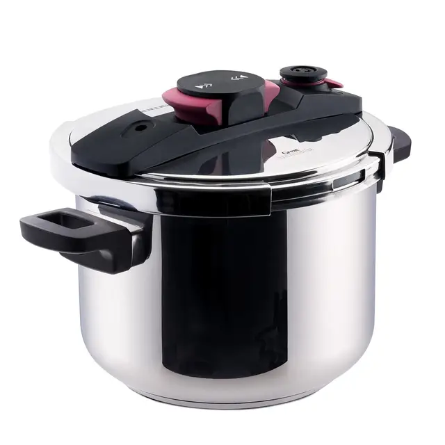 Taurus Great Moments Superrapid 6L - Cocotte-minute super rapide, 6L, valve de vidange réglable, ouverture facile, économie d'énergie, 5 systèmes de sécurité, sans PFOA, pour tous types de feux