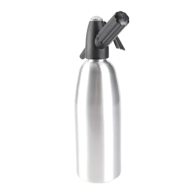 Yctze Tasse de Bouteille d'eau de Siphon de Soude en Alliage Attrayant et élégant avec Régulateur de Pression pour Boissons Gazeuses Faites Maison (SILVER)
