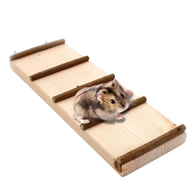 Vogelgaleria Échelle avec Barres en Bois Naturel pour Rongeur (Hamster, Cochon d'Inde, etc.)