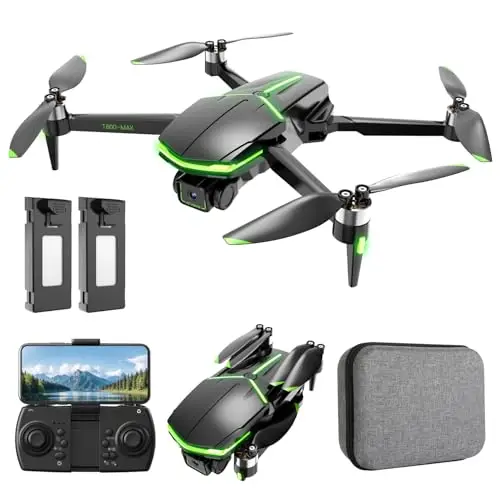 Drone avec Caméra 4K pour Enfants Débutants et Adolescents, Mini Drone Pliable Brushless, 45 min avec 2 Batteries, Facile à Piloter, Maintien d’Altitude, 3D Flip, Cadeau Garçon (Black)