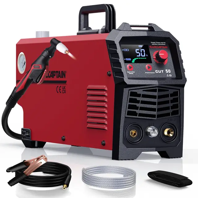 ARCCAPTAIN Découpeur Plasma 50Amp 110/220V Machine de découpe plasma à air IGBT DC Inverter Découpe de métal épaisseur jusqu'à 12mm