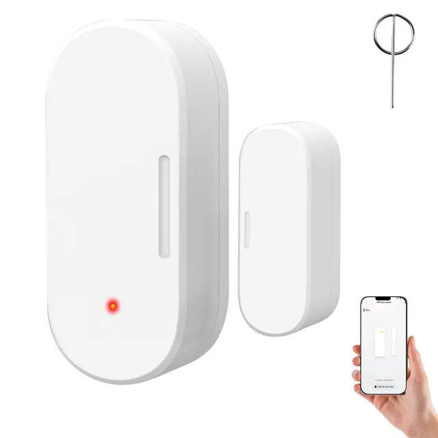 Capteur de Porte et de Fenêtre Intelligent, Nécessite Connexion ZigBee Gateway,détecteur sans Fil pour système d'alarme et Maison Intelligente, Compatible avec Smart Life/MOES/Tuya(1 Pack)