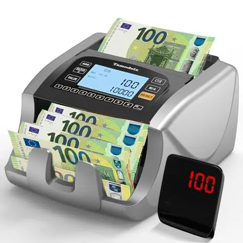 NX-270 compteuse de billets qui compte les billets triés, Compteur de billets en EUR USD GBP, détection de faux billets sur UV/IR/MG, Affichage LCD, 2 ans de garantie