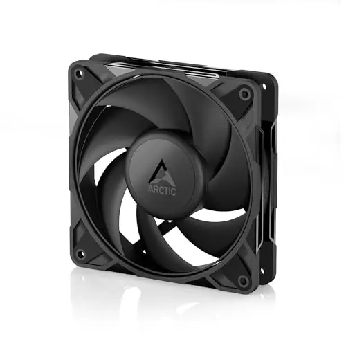 ARCTIC P12 Pro - Ventilateur Puissant et Haut de Gamme, Ventilateur PWM 120 mm, 600-3000 rpm, 0 rpm <5% PWM, Palier à Douille Hydrodynamique, 4 Broches - Noir