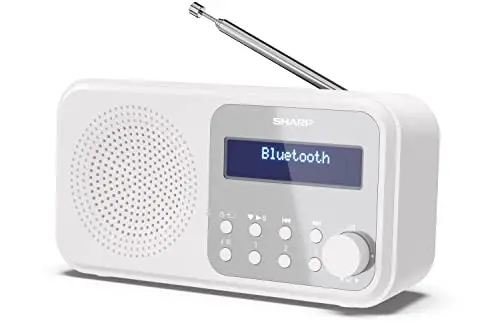 SHARP DR-P420 (WH) Radio numérique Portable Tokyo (Dab/Dab+/FM avec RDS, Bluetooth, USB ou Piles) Blanc