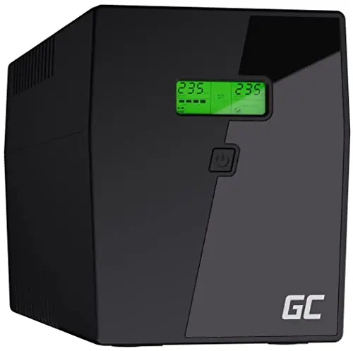 Green Cell Onduleur UPS 2000-3000VA (1200W) 230V Alimentation d'énergie Non interruptible Line-Interactive AVR Alimentation sans Interruption pour Ordinateur USB/RJ45 4X Schuko IEC Prises LCD