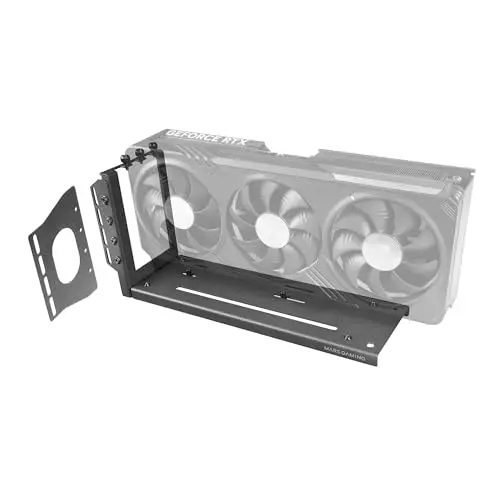 Mars Gaming MCA-GCV, Support Vertical GPU Universel, Base Magnétique Antidérapante, 3 Slots Max, Installation Polyvalente 2X PCI, Noir