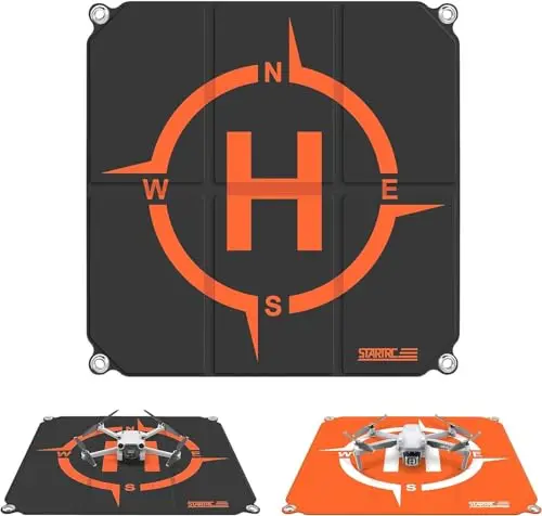 STARTRC Drone Landing Pad,50cm(19”) RC Hélicoptère Piste Pliable d'atterrissage pour DJI Mini 4k/Mini 4 pro/Avata 2/Mini 3 Pro/Mini 2 SE/Mavic 3/Air 3/ Mavic Mini 2/Mavic Air 2/Mavic 2 /FPV Drone