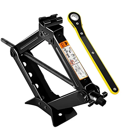 Miafamily Cric Ciseaux pour Voiture/Voiture/MPV Max 1.5T avec manivelle et Levier à cliquet