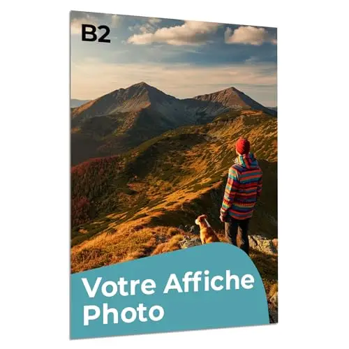 Cimpress Poster imprimable personnalisé, Art mural vertical avec photo et texte - Design personnalisé sur A4, A3, A2, A1, B2 - Pour la maison, le bureau ou les cadeaux (B2 (50 x 70.7cm))