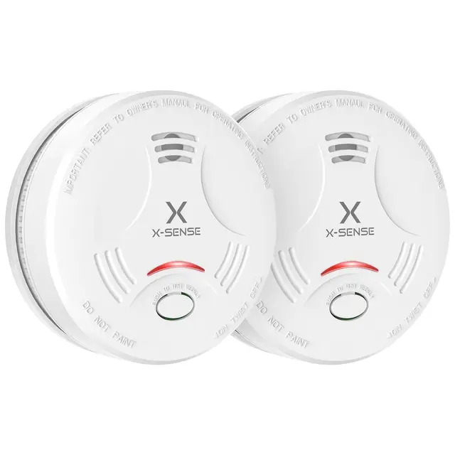 X-Sense Détecteur de Fumée avec Batterie Scellée 10 Ans, Détecteur d'Incendie Répond à la Norme EN14604, SD11, Lot de 2