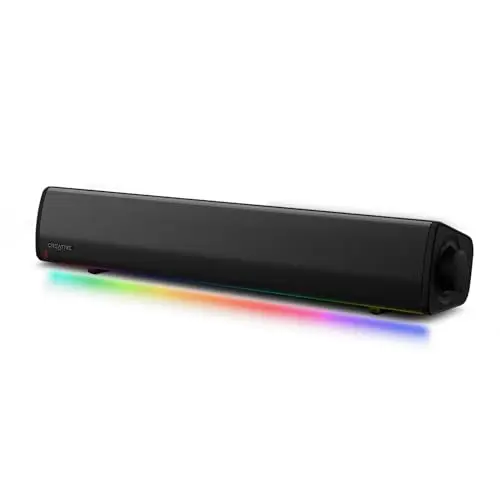 Sound Blaster GS3 Barre de Son de Jeu compacte avec Technologie RVB et SuperWide, alimentée par USB, Bluetooth 5.4, Sortie Casque, pour PC et Mac