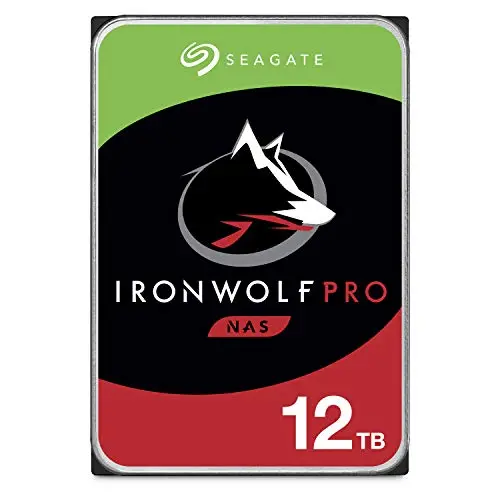 Seagate IronWolf Pro 12 To, Disque dur interne NAS HDD, CMR 3,5" SATA 6 Gbit/s, 256 Mo de mémoire cache, pour NAS RAID, services Rescue valables 3 ans (ST12000NE0008)