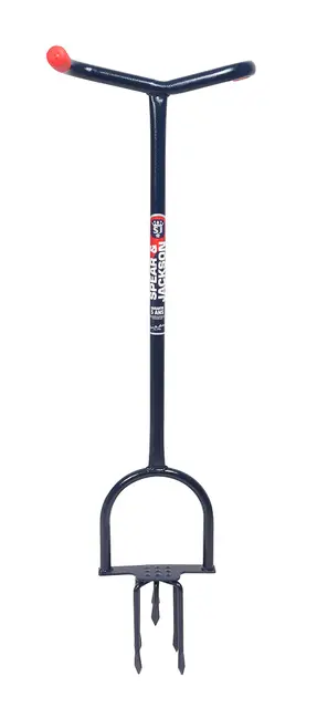 Spear & Jackson Griffe Rotative Jardin - Aérateur Sol Manuel 4 Griffes - Cultivateur Rotatif Ergonomique 105cm - Outil Ameublissement Terre sans Effort - Désherbage Massifs Potager